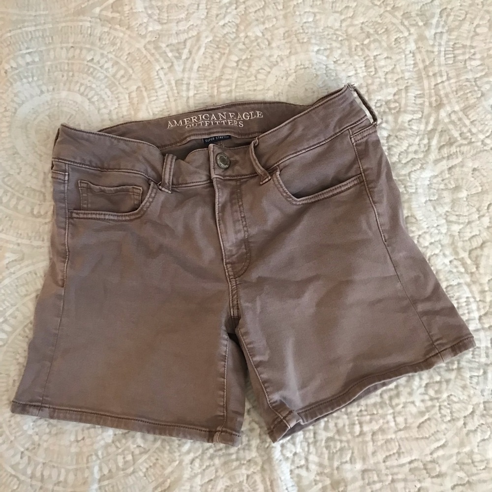 American Eagle mauve midi shorts